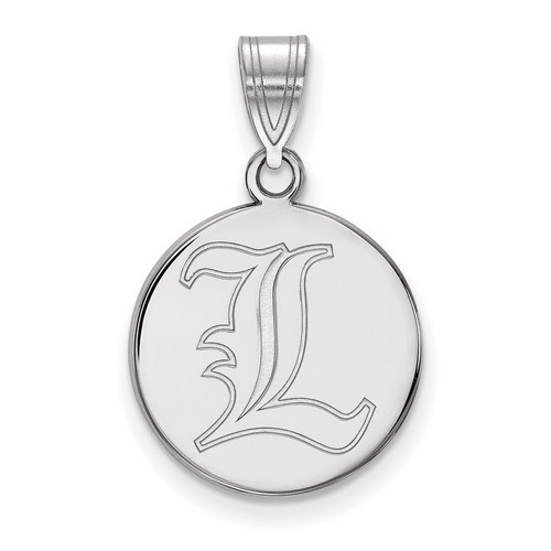University of Louisville Cardinals Medium Sterling Silver Disc Pendant 2.39 gr