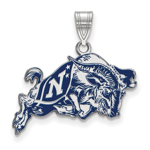 US Naval Academy Navy Midshipmen Large Pendant in Sterling Silver 2.67 gr