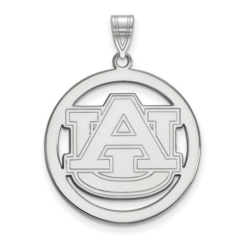 Auburn University Tigers L Sterling Silver Circle Pendant 5.07 gr