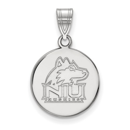 Northern Illinois University Huskies Medium Sterling Silver Disc Pendant 2.27 gr