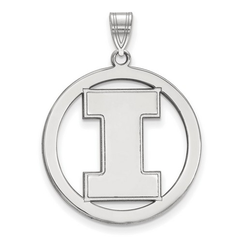 University of Illinois Fighting Illini Sterling Silver Circle Pendant 4.06 gr