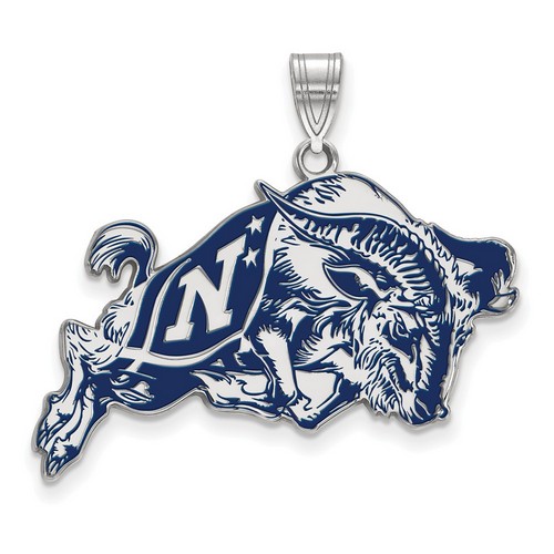 US Naval Academy Navy Midshipmen XL Pendant in Sterling Silver 4.46 gr