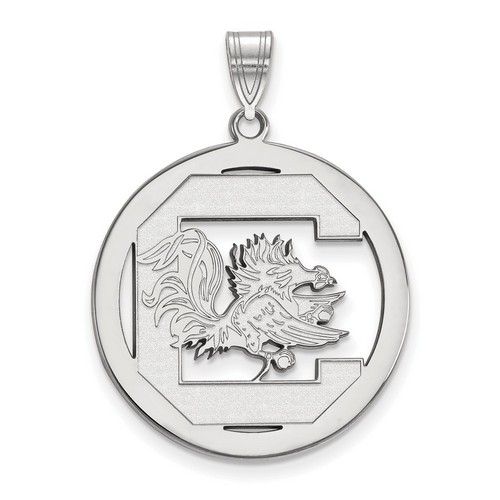 University of South Carolina Gamecocks Sterling Silver Circle Pendant 4.22 gr