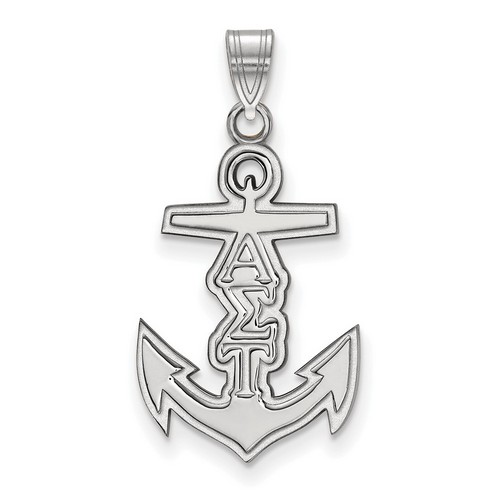 Alpha Sigma Tau Sorority Small Pendant in Sterling Silver 1.58 gr