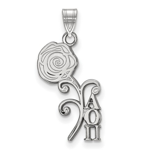 Alpha Omicron Pi Sorority Small Pendant in Sterling Silver 1.35 gr