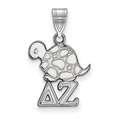 Delta Zeta Sorority Small Pendant in Sterling Silver 1.13 gr