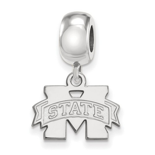 Mississippi State University Bulldogs Sterling Silver Dangle Bead Charm 3.36 gr