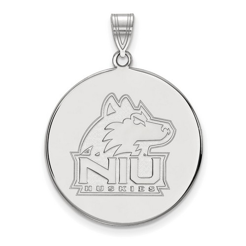 Northern Illinois University Huskies XL Disc Pendant in Sterling Silver 5.76 gr