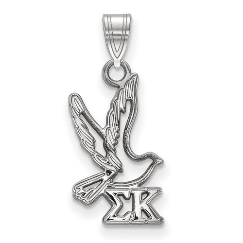 Sigma Kappa Sorority Small Pendant in Sterling Silver 1.53 gr