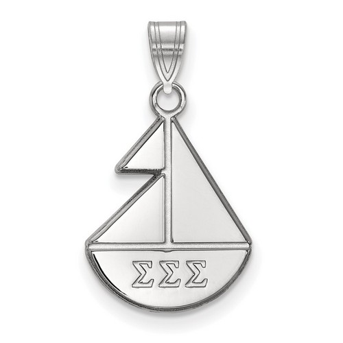 Tri Sigma Sorority Small Pendant in Sterling Silver 1.67 gr