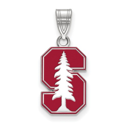 Stanford University Cardinal Medium Pendant in Sterling Silver 1.66 gr