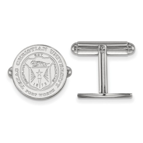 Texas Christian University TCU Horned Frogs Sterling Silver Crest Cuff Link