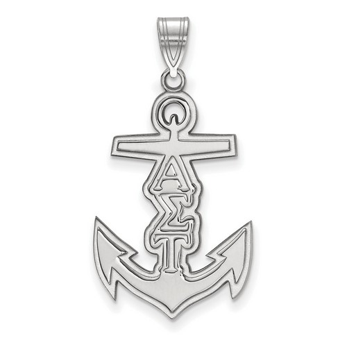 Alpha Sigma Tau Sorority Medium Pendant in Sterling Silver 2.53 gr