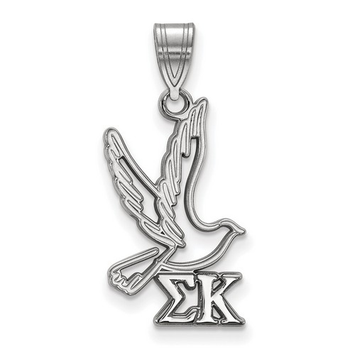 Sigma Kappa Sorority Medium Pendant in Sterling Silver 1.71 gr