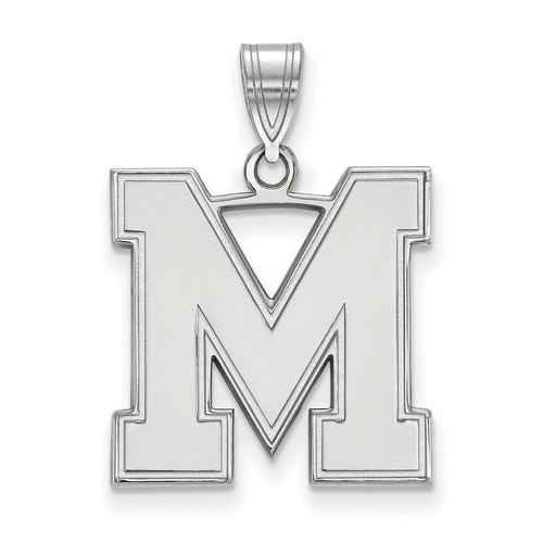 University of Memphis Tigers Large Pendant in Sterling Silver 3.36 gr