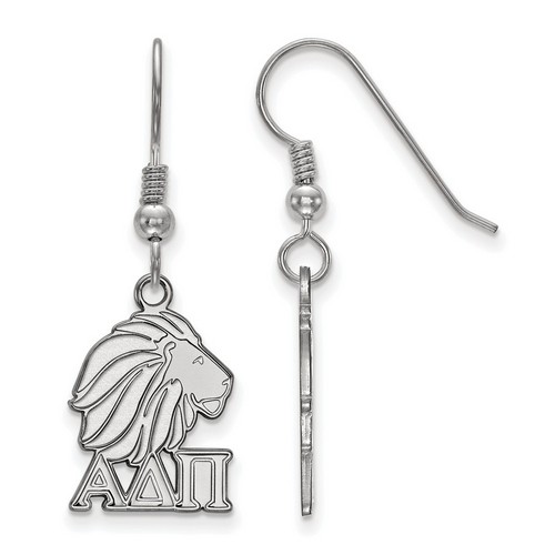 Alpha Delta Pi Sorority Medium Dangle Earrings in Sterling Silver 2.04 gr