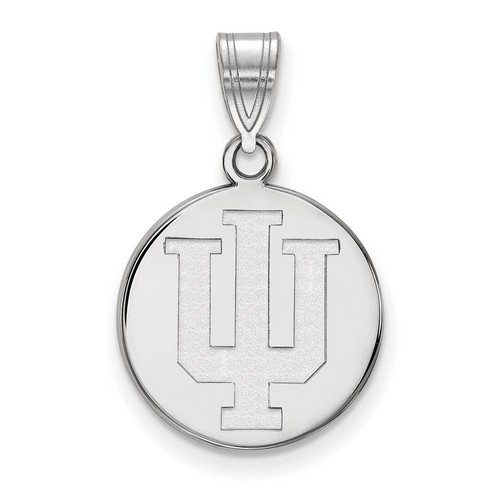 Indiana University Hoosiers Medium Disc Pendant in Sterling Silver 2.27 gr