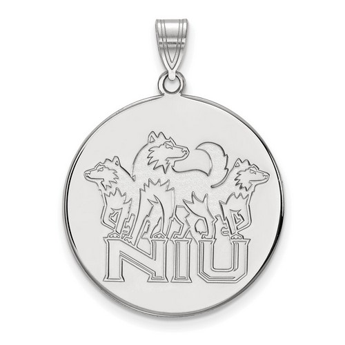 Northern Illinois University Huskies XL Disc Pendant in Sterling Silver 5.70 gr