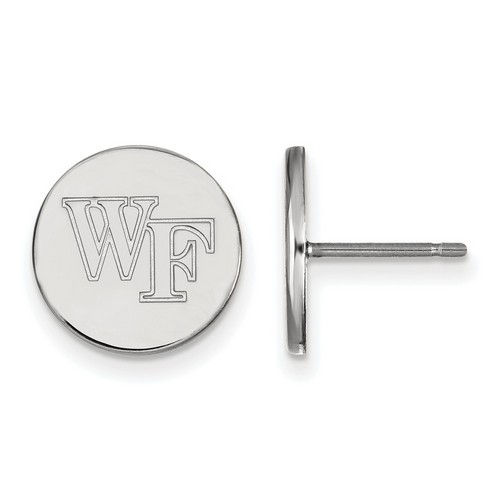 Wake Forest University Demon Deacons Small Disc Earrings in Sterling Silver