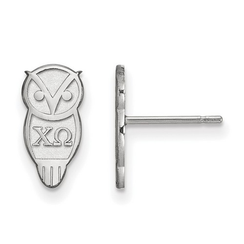 Chi Omega Sorority XS Post Earrings in Sterling Silver 1.01 gr