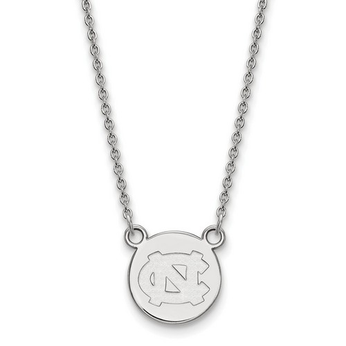 University of North Carolina Tar Heels Small Sterling Silver Disc Necklace