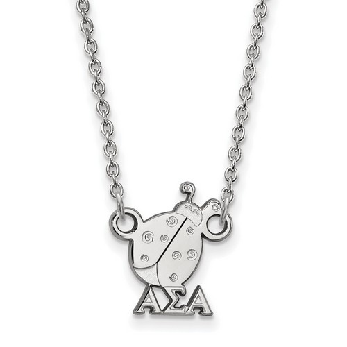 Alpha Sigma Alpha Sorority XS Pendant Necklace in Sterling Silver 2.67 gr