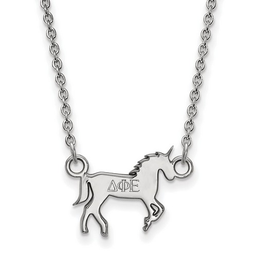 Delta Phi Epsilon Sorority XS Pendant Necklace in Sterling Silver 2.67 gr