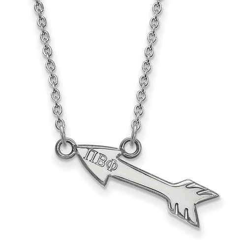 Pi Beta Phi Sorority XS Pendant Necklace in Sterling Silver 2.67 gr
