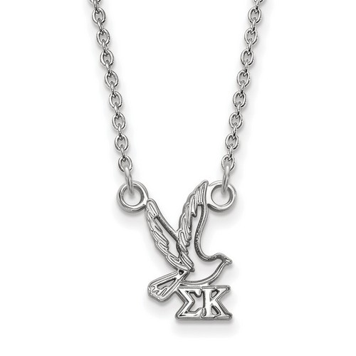 Sigma Kappa Sorority XS Pendant Necklace in Sterling Silver 2.67 gr