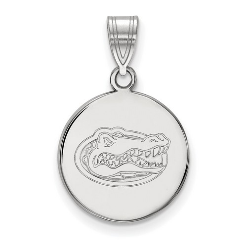 University of Florida Gators Medium Disc Pendant in Sterling Silver 2.40 gr