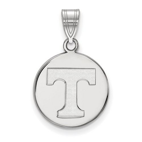 University of Tennessee Volunteers Medium Sterling Silver Disc Pendant 2.30 gr