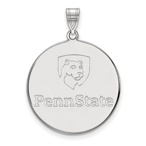 Penn State University Nittany Lions XL Disc Pendant in Sterling Silver 5.93 gr