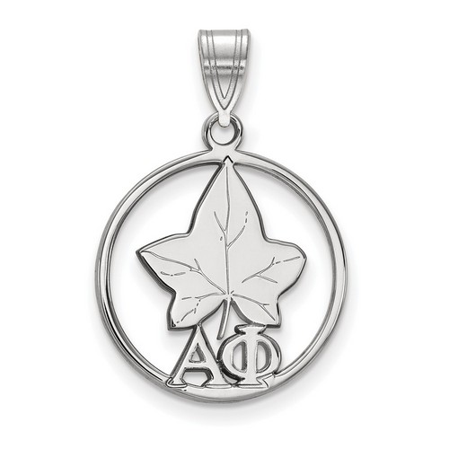 Alpha Phi Sorority Small Circle Pendant in Sterling Silver 1.65 gr