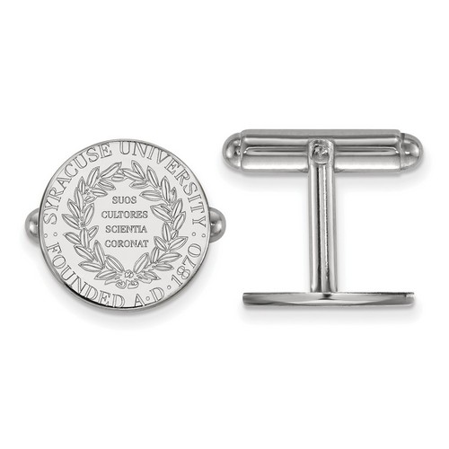 Syracuse University Orange Crest Cuff Link in Sterling Silver 7.18 gr