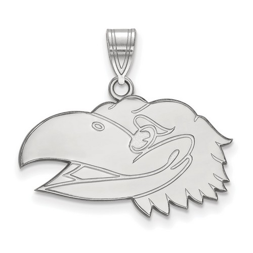 University of Kansas Jayhawks Medium Pendant in Sterling Silver 3.29 gr