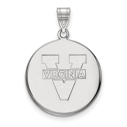 University of Virginia Cavaliers Large Disc Pendant in Sterling Silver 4.31 gr