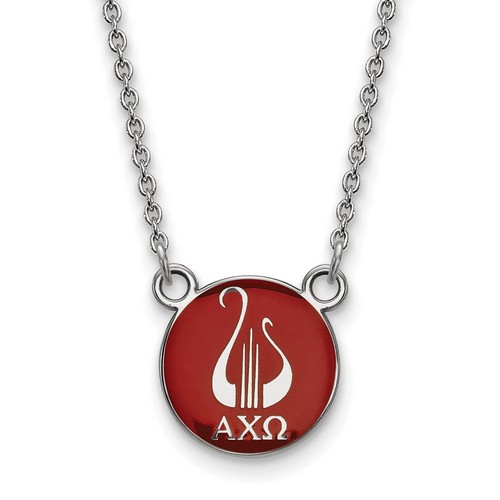 Alpha Chi Omega Sorority XS Pendant Necklace in Sterling Silver 3.10 gr