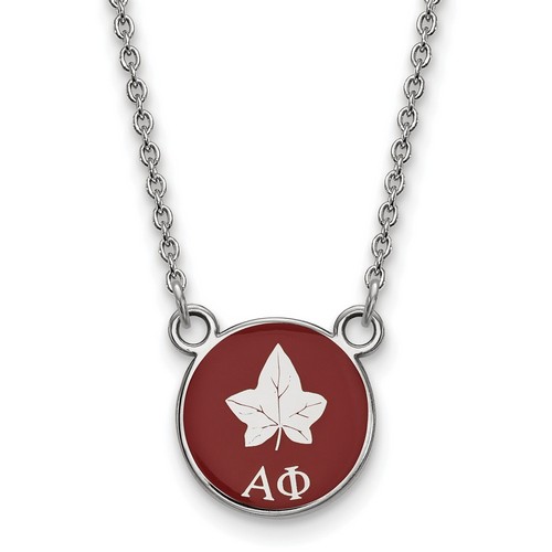 Alpha Phi Sorority XS Pendant Necklace in Sterling Silver 3.10 gr