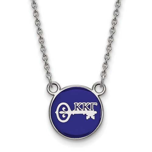 Kappa Kappa Gamma Sorority XS Pendant Necklace in Sterling Silver 3.10 gr