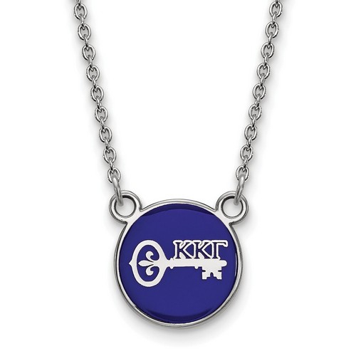 Kappa Kappa Gamma Sorority XS Pendant Necklace in Sterling Silver 3.10 gr