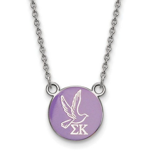 Sigma Kappa Sorority XS Pendant Necklace in Sterling Silver 3.10 gr