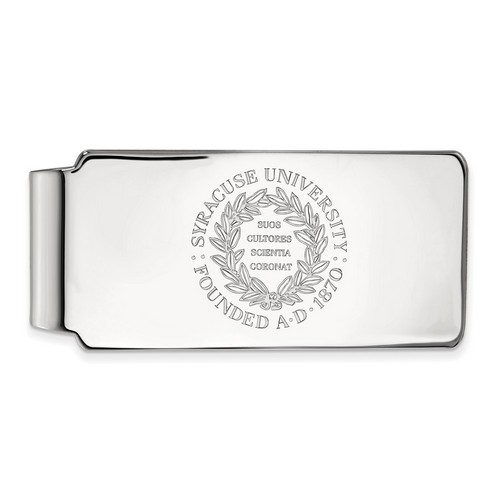 Syracuse University Orange Money Clip Crest in Sterling Silver 17.24 gr