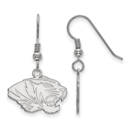 University of Missouri Tigers Small Dangle Earrings in Sterling Silver 2.79 gr