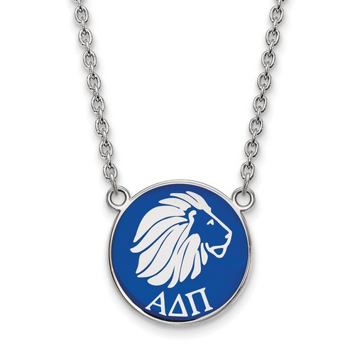 Alpha Delta Pi Sorority Small Pendant Necklace in Sterling Silver 6.24 gr