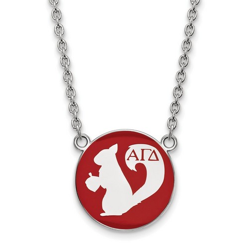 Alpha Gamma Delta Sorority Small Pendant Necklace in Sterling Silver 6.26 gr