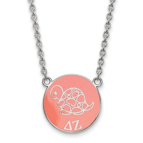 Delta Zeta Sorority Small Pendant Necklace in Sterling Silver 5.99 gr