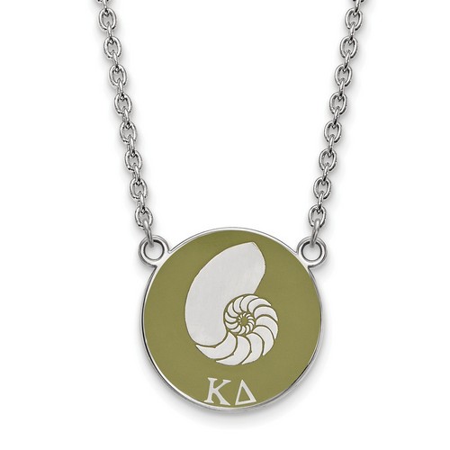 Kappa Delta Sorority Small Pendant Necklace in Sterling Silver 5.88 gr
