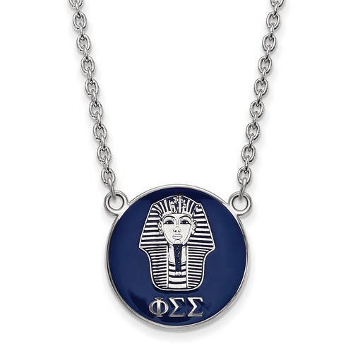 Phi Sigma Sigma Sorority Small Pendant Necklace in Sterling Silver 6.10 gr