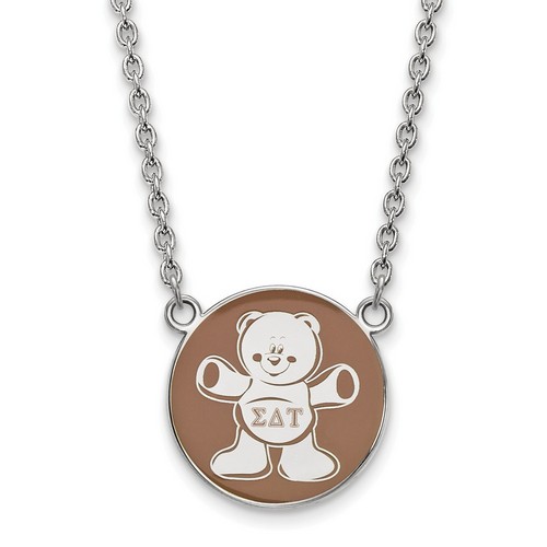 Sigma Delta Tau Sorority Small Pendant Necklace in Sterling Silver 6.20 gr
