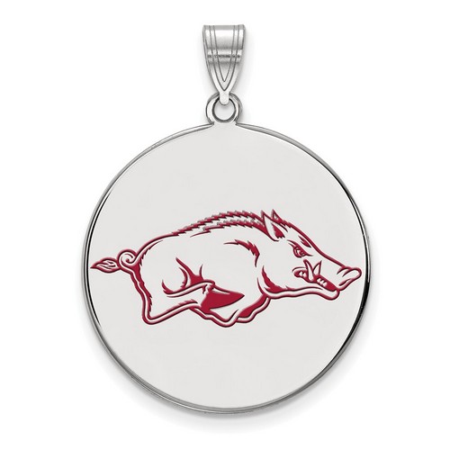 University of Arkansas Razorbacks XL Pendant in Sterling Silver 5.83 gr